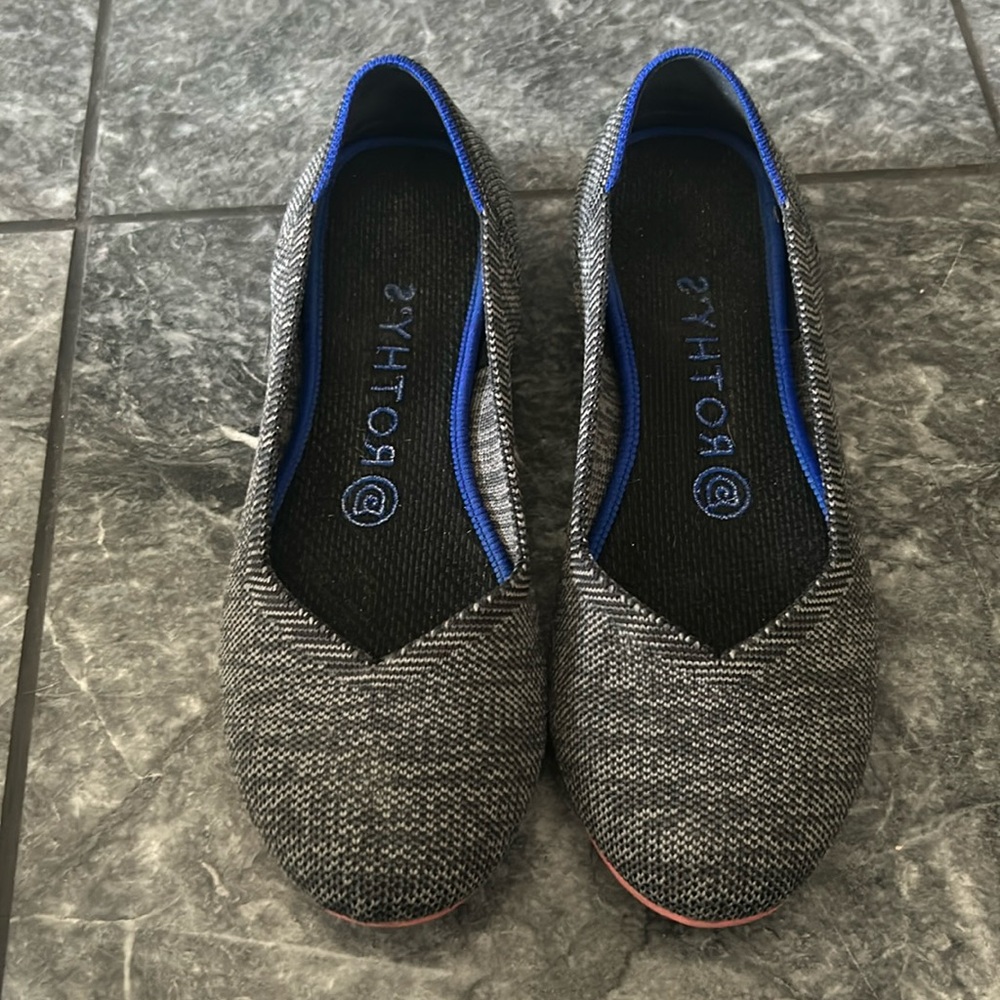 Gray/black Rothy’s.